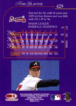 1997 Donruss #429 Tom Glavine Back