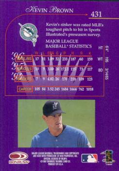 1997 Donruss #431 Kevin Brown Back