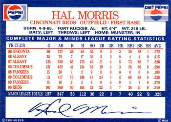 1991 Pepsi Cincinnati Reds #NNO Hal Morris Back