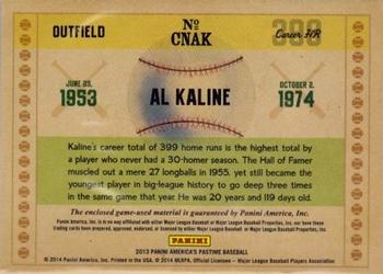 2013 Panini America's Pastime - Career Numbers Gold #CNAK Al Kaline Back