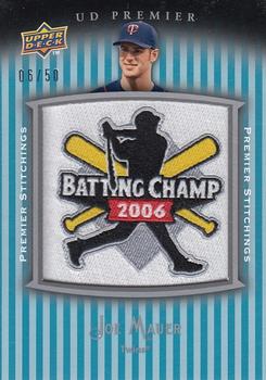 2008 Upper Deck Premier - Stitchings #PSTI-JM Joe Mauer Front