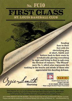 2013 Panini America's Pastime - First Class Red #FC10 Ozzie Smith Back