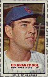 1966 Bazooka #9 Ed Kranepool    Front