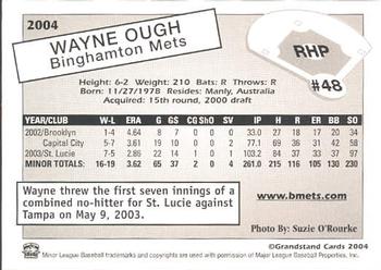 2004 Grandstand Binghamton Mets #19 Wayne Ough Back