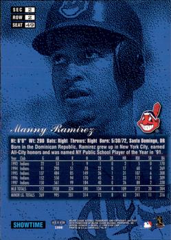 1998 Flair Showcase - Flair Showcase Row 2 (Style) #49 Manny Ramirez Back