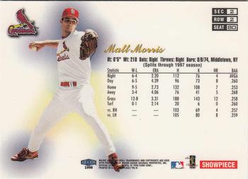 1998 Flair Showcase - Flair Showcase Row 2 (Style) #80 Matt Morris Back