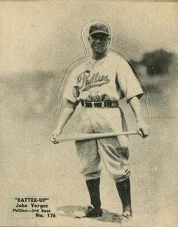 1934-36 Batter-Up (R318) #176 John Vergez Front