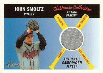 2004 Topps Heritage - Clubhouse Collection Relics #CCR-JS John Smoltz Front