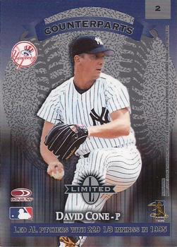 1997 Donruss Limited #2 Greg Maddux / David Cone Back