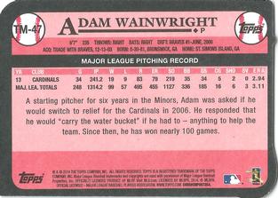 2014 Topps - 1989 Topps Die Cut Minis #TM-47 Adam Wainwright Back