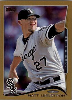 2014 Topps - Gold #102 Matt Lindstrom Front