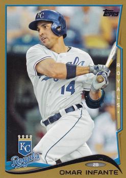 2014 Topps - Gold #433 Omar Infante Front