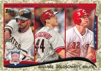 2014 Topps - Camo #38 Pedro Alvarez / Paul Goldschmidt / Jay Bruce Front