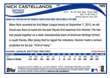 2014 Topps - Red Foil #195 Nick Castellanos Back