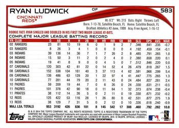2014 Topps - Red Foil #583 Ryan Ludwick Back