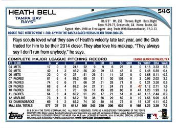 2014 Topps - Green #546 Heath Bell Back