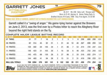 2014 Topps - Yellow #79 Garrett Jones Back