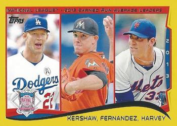 2014 Topps - Yellow #113 Clayton Kershaw / Jose Fernandez / Matt Harvey Front