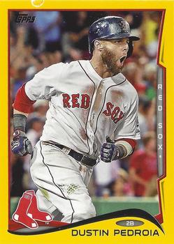 2014 Topps - Yellow #166 Dustin Pedroia Front