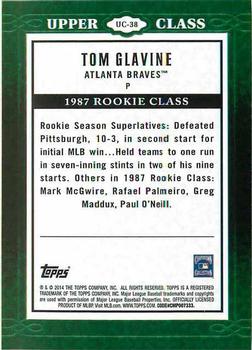 2014 Topps - Upper Class #UC-38 Tom Glavine Back