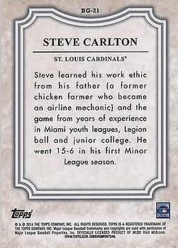 2014 Topps - Before They Were Great #BG-21 Steve Carlton Back