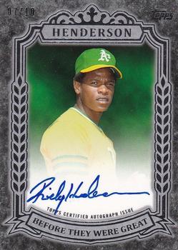 2014 Topps - Before They Were Great Autographs #BGA-RH Rickey Henderson Front