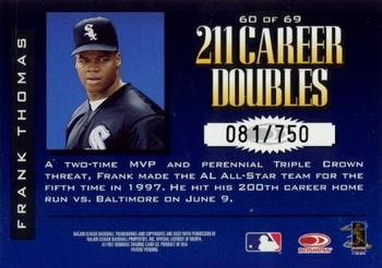 1997 Donruss Limited - Fabric of the Game #60 Frank Thomas Back