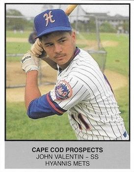 1988 Ballpark Cape Cod League Prospects #11 John Valentin Front