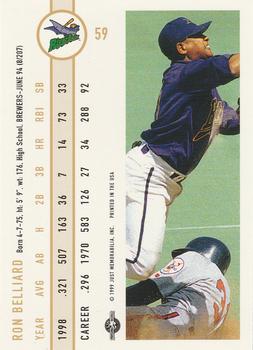 1999 Just #59 Ron Belliard Back