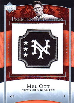 2007 Upper Deck Premier - Premier Stitchings #PS-38 Mel Ott Front