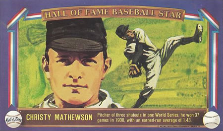 1982 Davco Hall of Fame Baseball Stars #16 Christy Mathewson Front