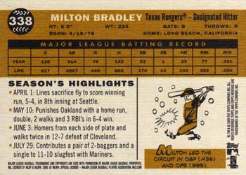 2009 Topps Heritage #338 Milton Bradley Back