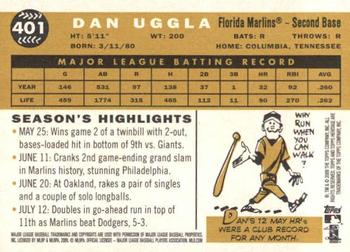 2009 Topps Heritage #401 Dan Uggla Back