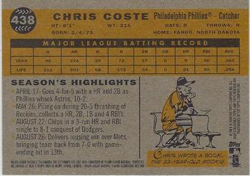 2009 Topps Heritage #438 Chris Coste Back