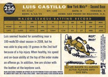 2009 Topps Heritage #256 Luis Castillo Back