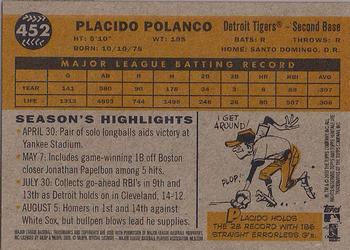 2009 Topps Heritage #452 Placido Polanco Back