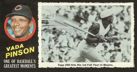 1971 Topps Greatest Moments #12 Vada Pinson Front