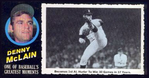 1971 Topps Greatest Moments #20 Denny McLain Front