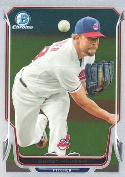 2014 Bowman Chrome #209 Corey Kluber Front