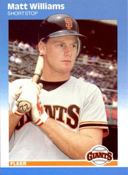 1987 Fleer Update - Glossy #U-129 Matt Williams Front