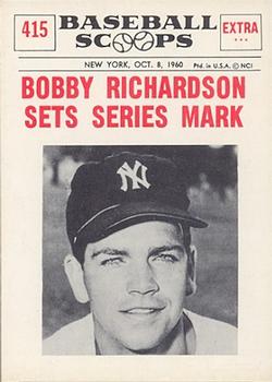 1961 Nu-Cards Baseball Scoops #415 Bobby Richardson   Front