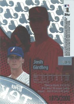 2000 Topps Tek - Pattern 05 #43-5 Josh Girdley Back