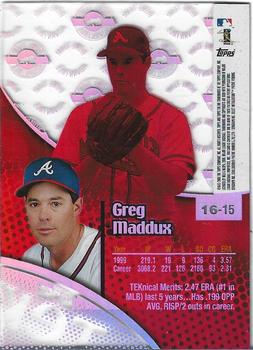 2000 Topps Tek - Pattern 15 #16-15 Greg Maddux Back