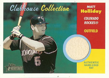 2006 Topps Heritage - Clubhouse Collection Relics #CC-MH Matt Holliday Front