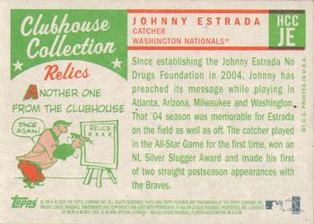 2008 Topps Heritage - Clubhouse Collection Relics #HCCJE Johnny Estrada Back