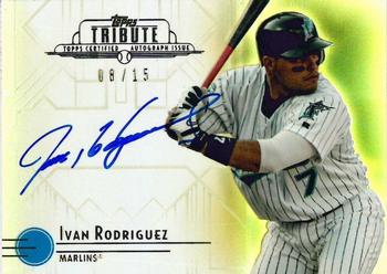 2014 Topps Tribute - Autographs Gold #TA-IR Ivan Rodriguez Front