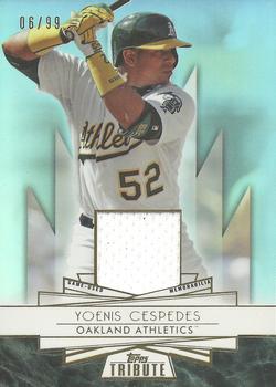 2014 Topps Tribute - Forever Young Relics #FYR-YC Yoenis Cespedes Front