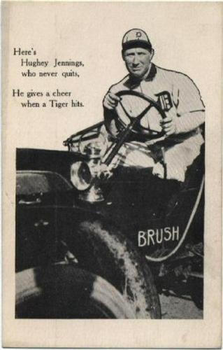 1908 Brush Auto Postcards #NNO Hughie Jennings Front