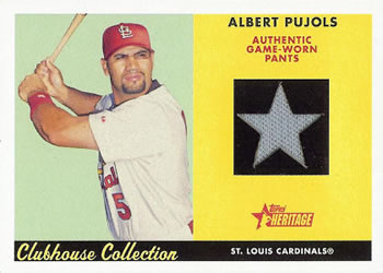 2007 Topps Heritage - Clubhouse Collection Relics #CC-AJP Albert Pujols Front