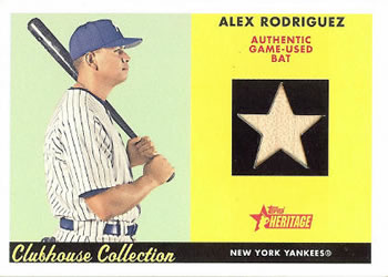 2007 Topps Heritage - Clubhouse Collection Relics #CC-AR Alex Rodriguez Front